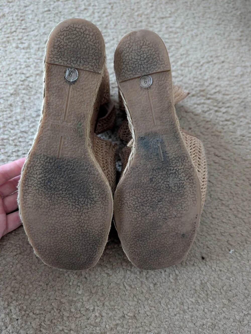 Dolce Vita Natural Woven Cork Platform Wedges